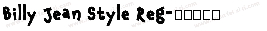 Billy Jean Style Reg字体转换
